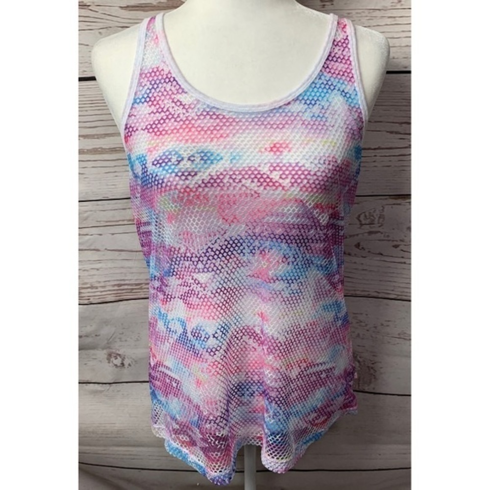 NWOT PINK VS Mesh Crochet Racerback Tank